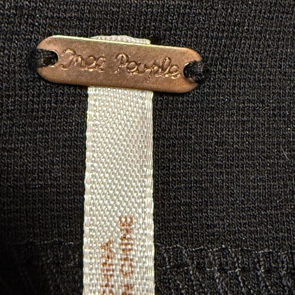 Free People Women Dress Size S Black Solid Sheath Short Sleeveless Cotton Casual - Picture 5 of 9